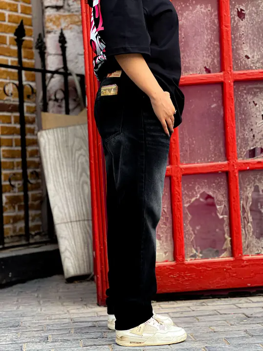 Black Jeans Wide Leg 